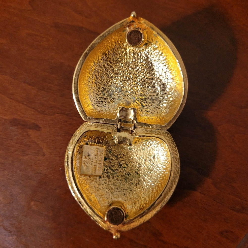 Gold Heart-Shaped Trinket Box